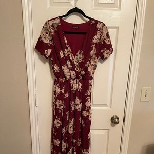 High front low back floral dress